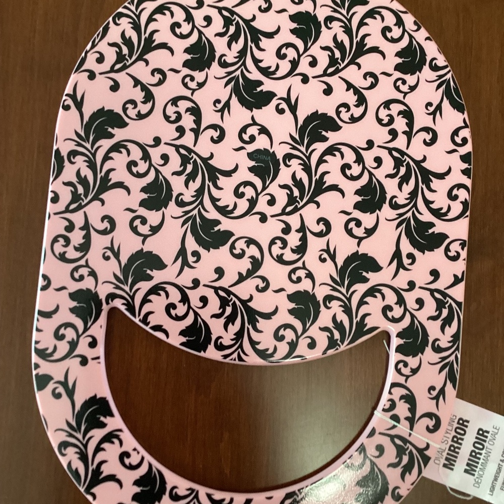 Cricket Oval styling mirror pink and black